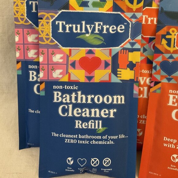 Truly Free 6 Refill Bundle Every Day, Bathroom Cleaner, &  Aloe Hand Soap +Caddy - Picture 2 of 10